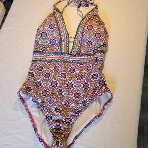 Nanette LePore Halter Tie Swimsuit. Size M
